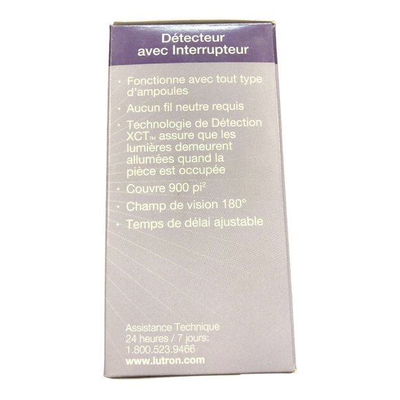 Lutron MAESTRO MS-OPS2-IV Ivory Occupancy / Vacancy Sensor / Single-Pole Switch - Picture 3 of 4